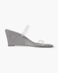 St. Agni Canvas and PVC wedge sandals - Gray Gray