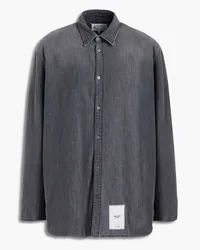 Maison Margiela Appliquéd denim shirt - Gray Gray