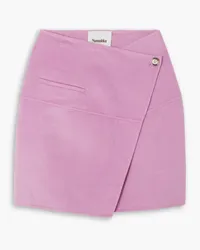 Nanushka Kyla wool and silk-blend mini wrap skirt - Pink Pink