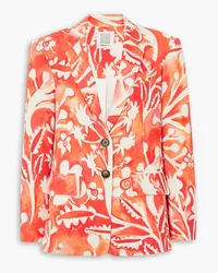 Rosie Assoulin Classic printed cady blazer - Orange Orange