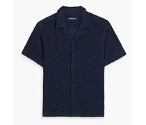 Cotton-terry jacquard shirt - Blue