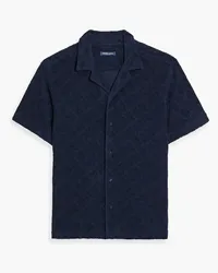 Frescobol Carioca Cotton-terry jacquard shirt - Blue Blue