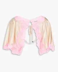 Alexander Wang Lace-trimmed silk-satin shrug - Pink Pink