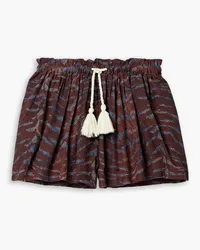 Ulla Johnson Bijou printed cotton-blend voile shorts - Brown Brown