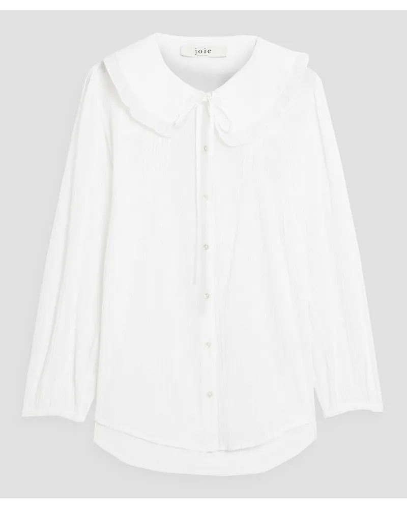 Joie Crinkled cotton-gauze blouse - White White