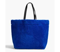 Shopping faux shearling tote - Blue