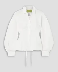 Marques ' Almeida Lace-up textured-cotton shirt - White White