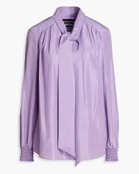 Moschino Pussy-bow satin blouse - Purple Purple