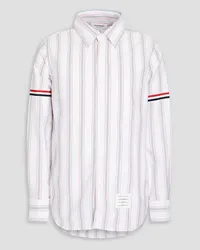 Thom Browne Striped cotton Oxford shirt - White White