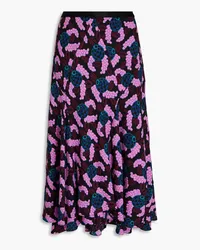 Diane von Furstenberg Debra printed crepe midi skirt - Pink Pink