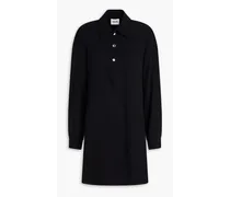 Crepe mini shirt dress - Black