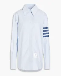 Thom Browne Striped cotton-jacquard shirt - Blue Blue