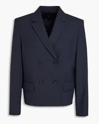 Theory Double-breasted wool-blend blazer - Blue Blue