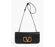 VLOGO leather shoulder bag - Black
