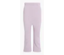 SF cropped French cotton-terry track pants - Purple