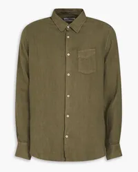 Officine Generale Linen shirt - Green Green