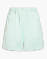 Loulou Studio Yedi washed silk-satin shorts - Green Green