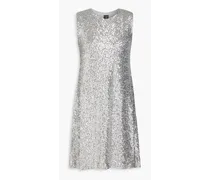 Sequined jersey mini dress - Metallic