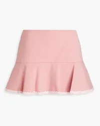 RED Valentino Skirt-effect rickrack-trimmed crepe shorts - Pink Pink