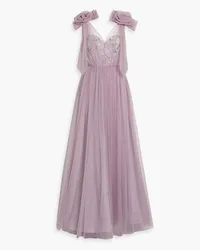 Badgley Mischka Embellished tulle gown - Purple Purple