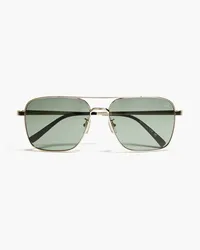 Dunhill Gold-tone metal aviator-frame sunglasses - Metallic Metallic