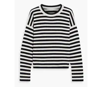 Molly striped merino wool sweater - Black