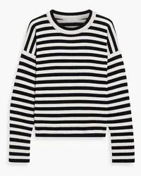 Iris & Ink Molly striped merino wool sweater - Black Black