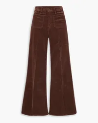 Mother Roller Skimp cotton-blend corduroy wide-leg pants - Brown Brown