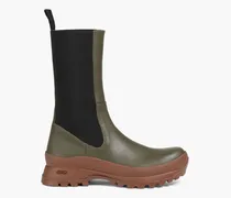 Tolentino two-tone leather boots - Green