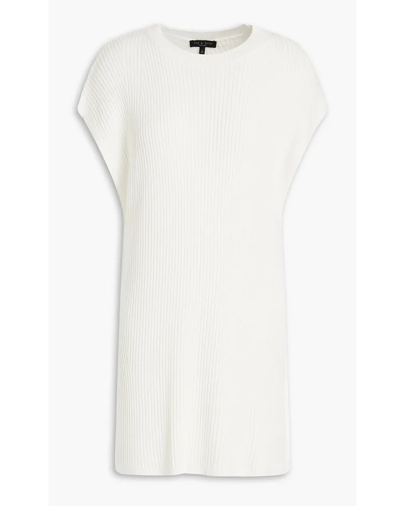 Rag & Bone Dakota ribbed-knit mini dress - White White