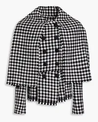 Dolce & Gabbana Double-breasted houndstooth wool-blend tweed jacket - Black Black