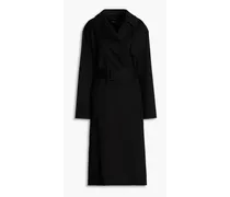 Brushed wool and cashmere-blend felt trench coat - Black