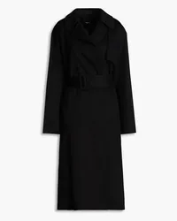 Theory Brushed wool and cashmere-blend felt trench coat - Black Black