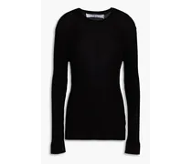Ribbed merino wool sweater - Black