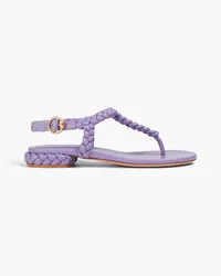 Gianvito Rossi Braided leather sandals - Purple Purple