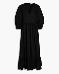 RED Valentino Cotton-blend poplin midi dress - Black Black