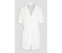 Cotton-terry playsuit - White