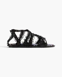 Emilio Pucci Embellished leather sandals - Black Black