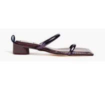 Rejjie metallic leather sandals - Purple