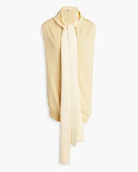 Jil Sander Draped wool-blend hooded vest - Yellow Yellow