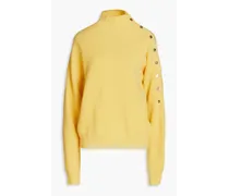 Mandarine ribbed cashmere turtleneck sweater - Yellow