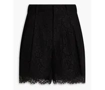 Corded lace shorts - Black
