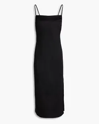 Frame Denim Bead-embellished satin-twill dress - Black Black