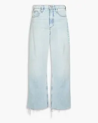 Frame Denim Faded denim wide-leg jeans - Blue Blue