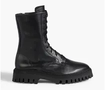 Kosmic leather combat boots - Black