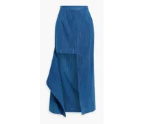 Inhale asymmetric denim maxi skirt - Blue
