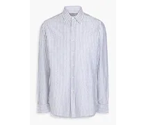 Striped cotton-jersey shirt - Blue