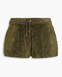 Brunello Cucinelli Metallic knitted shorts - Green Green