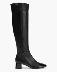 Gianvito Rossi Watts 45 smooth and patent-leather knee boots - Black Black