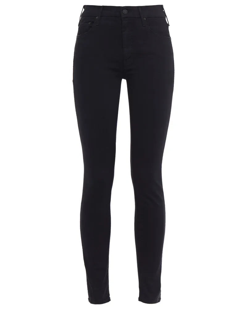 Mother Printed high-rise skinny jeans - Black Black